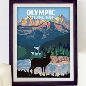 Olympic NATIONAL PARK framed‎ poster